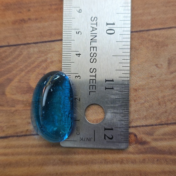 Blue Glass Stones 11-5/8 oz Decorative Fish Tank Vase Fillers - #15 - Picture 3 of 5